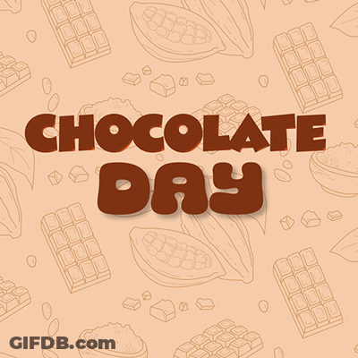 Chocolate Day Poster With Chocolates GIF