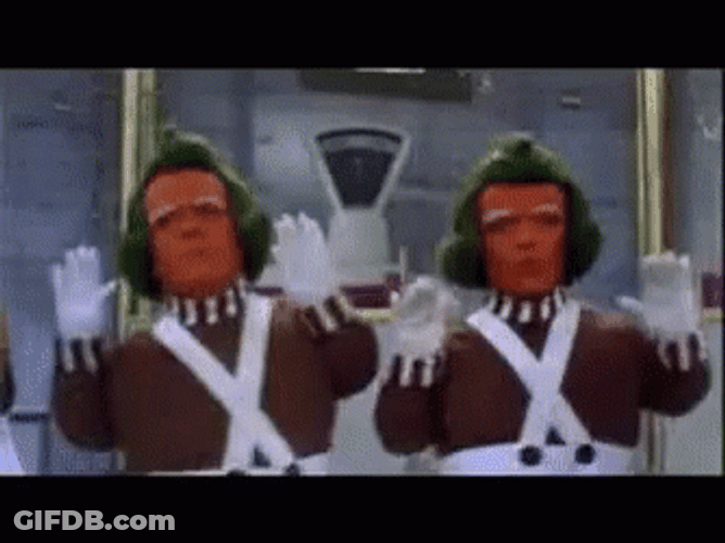 Chocolate Factory Oompa Loompas Dancing GIF