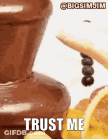 Chocolate Fountain With Trust Me GIF
