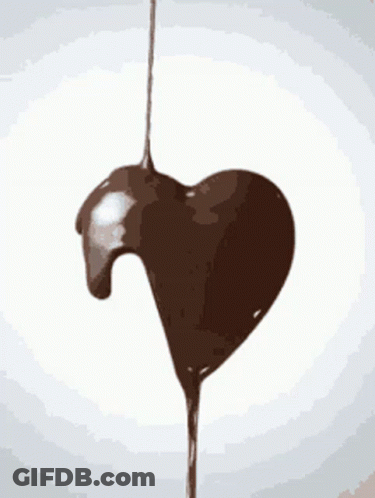 Chocolate Heart Melting GIF
