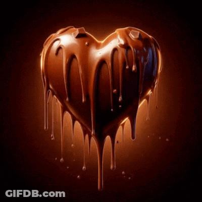 Chocolate Heart Saying Thank You GIF