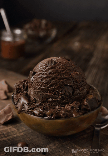 Chocolate Ice Cream Bowl GIF