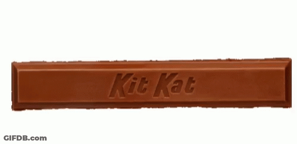 Chocolate Kit Kat Break Into Two Pieces GIF