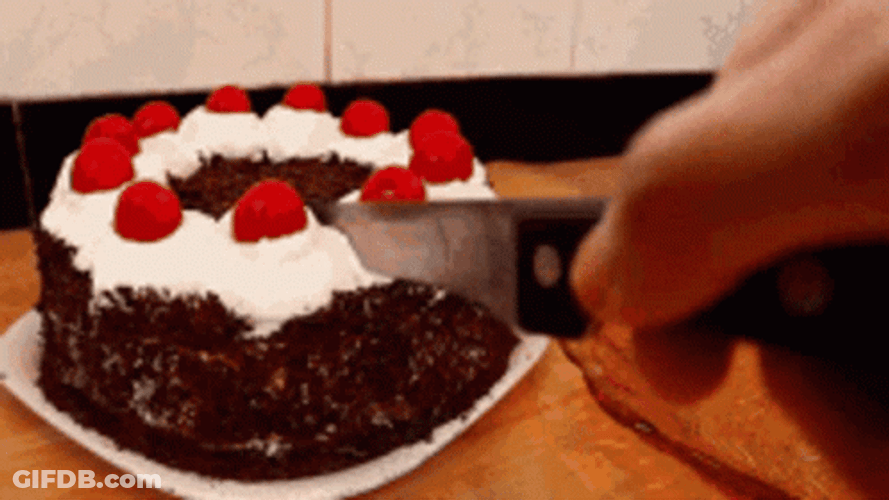 Chocolate Moist Cake Cherry On Top GIF