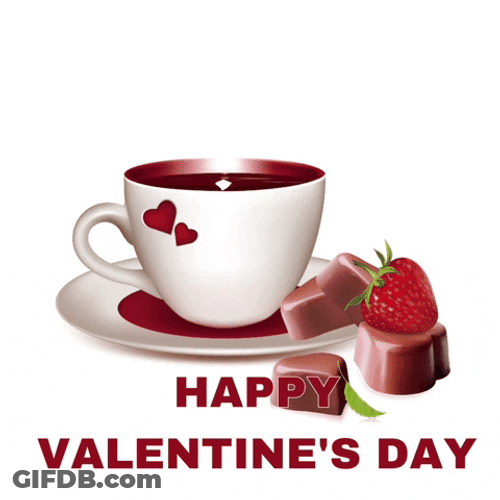 Chocolate Strawberry Drink Happy Valentine's Day GIF