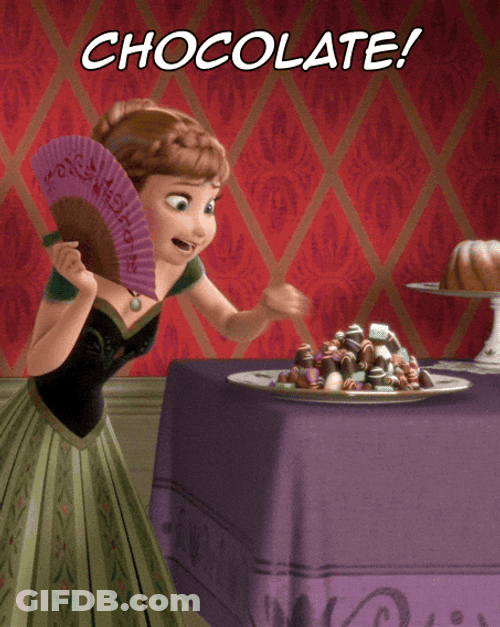 Chocolate Thief Anna Frozen GIF