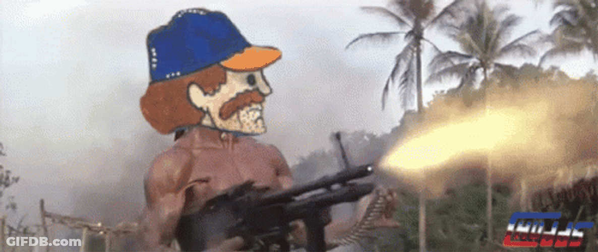 Chodds Rambo Machine Gun GIF