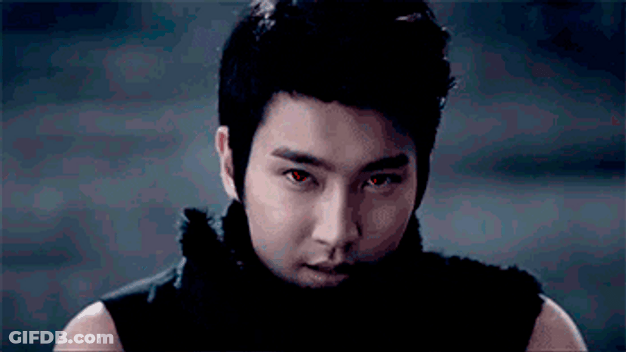 Choi Si-Won Staring And Disappear GIF