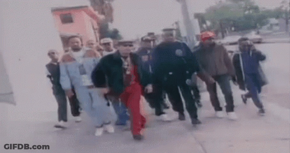 Cholo Walking In A Group GIF