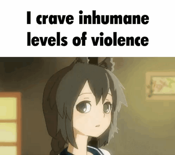 Choose Violence Anime Girl Blush GIF