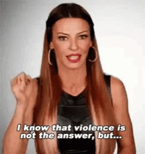 Choose Violence Is Not The Answer Drita D'Avanzo GIF