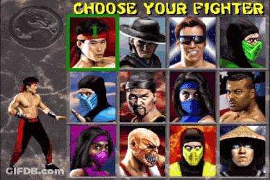 Choose Your Fighter Screen GIF