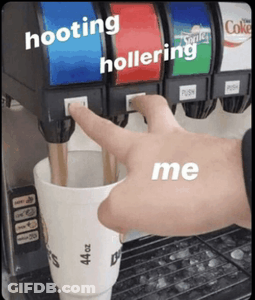 Choosing Between Hollering Drinks GIF