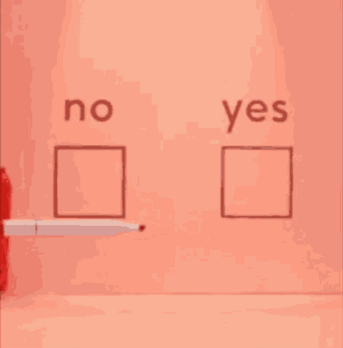 Choosing Between Yes No GIF