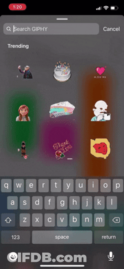 Choosing Stickers Iphone 14 GIF