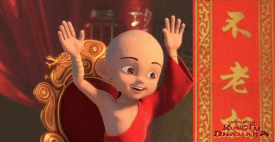 Choota Bheem Waving Hi GIF