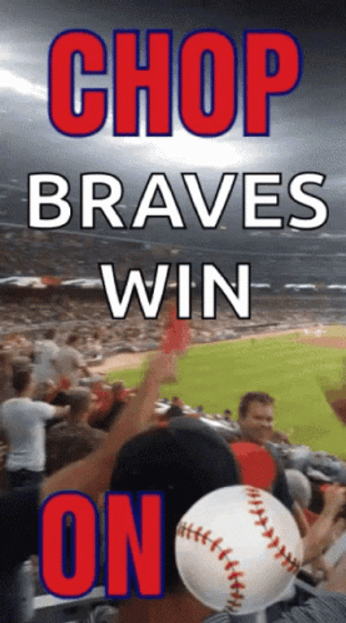 Chop On Braves Win GIF