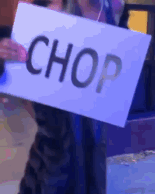 Chop On The Card GIF