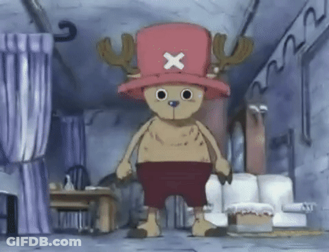 Chopper Looking At Luffy GIF