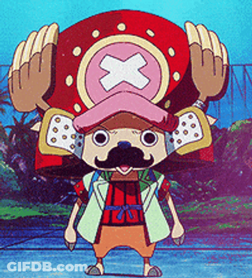 Chopper With Funny Mustache GIF
