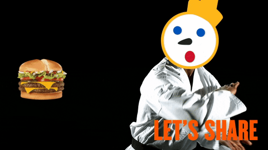Chopping Burger Karate Chop Martial Arts GIF