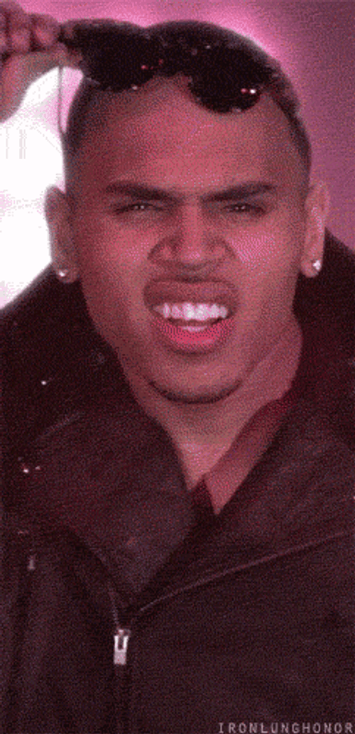 Chris Brown Confused Then Looks Around GIF