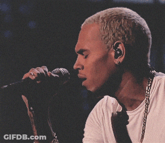Chris Brown Soulful Singing GIF
