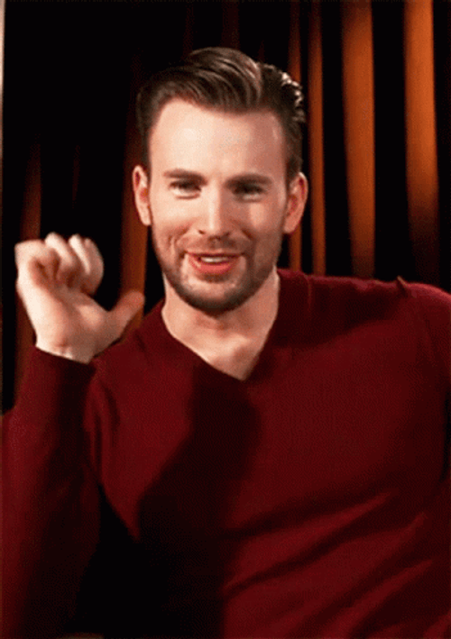 Chris Evans Awkward Smile GIF