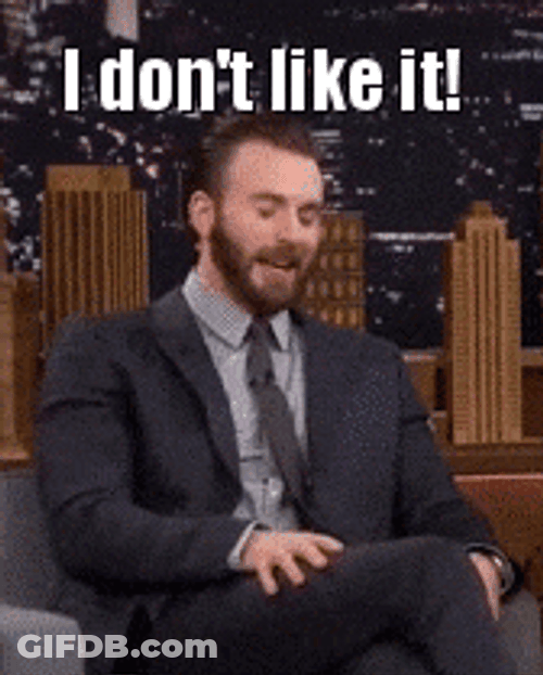 Chris Evans Dislike Reaction GIF