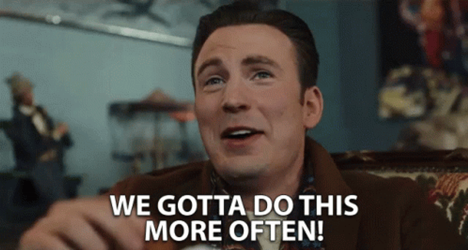 Chris Evans Enjoying GIF