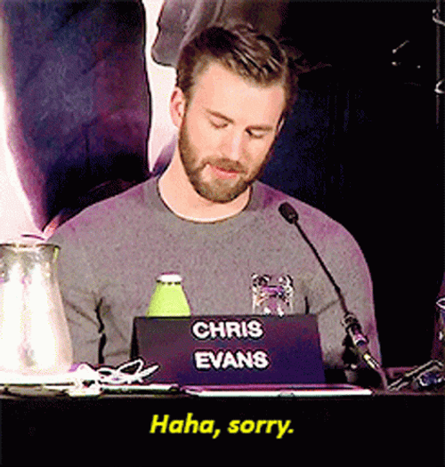Chris Evans Funny Sorry GIF