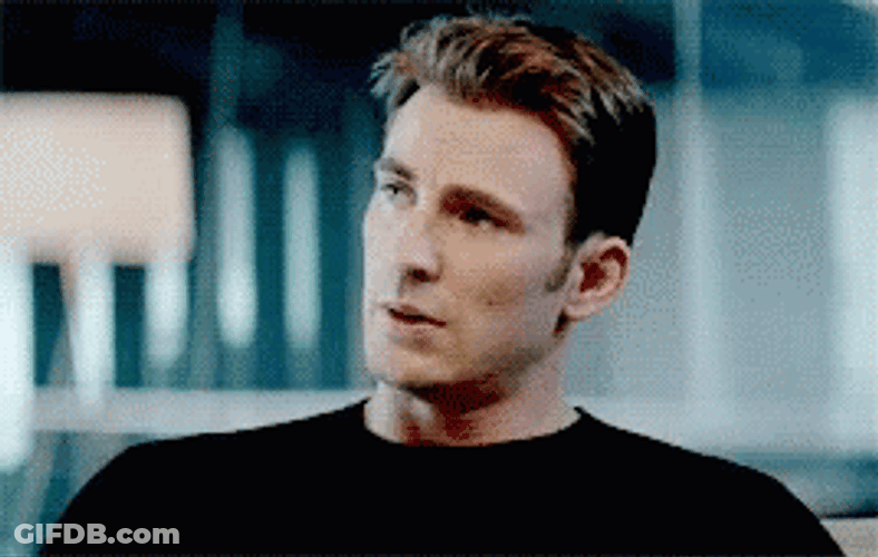 Chris Evans Head Shake GIF