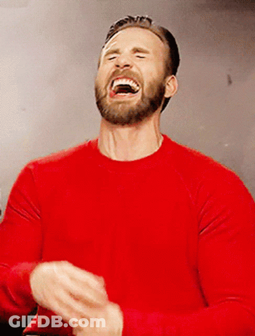 Chris Evans Laughing Hilarious GIF