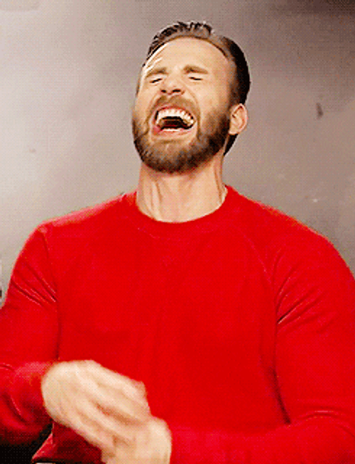 Chris Evans Laughing Hysterically GIF