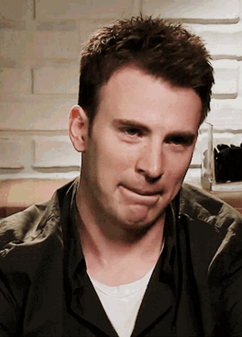 Chris Evans Lip Bite GIF
