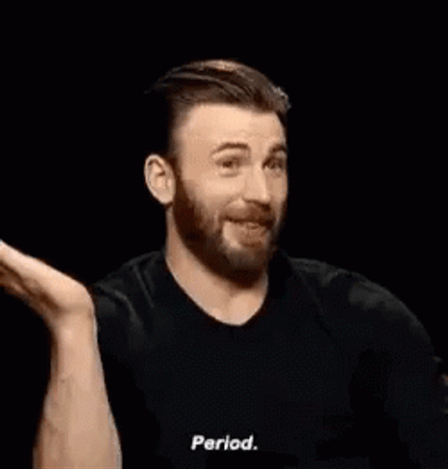 Chris Evans Period GIF