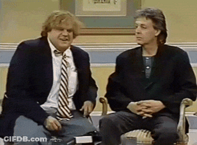 Chris Farley Alongside Paul McCartney GIF