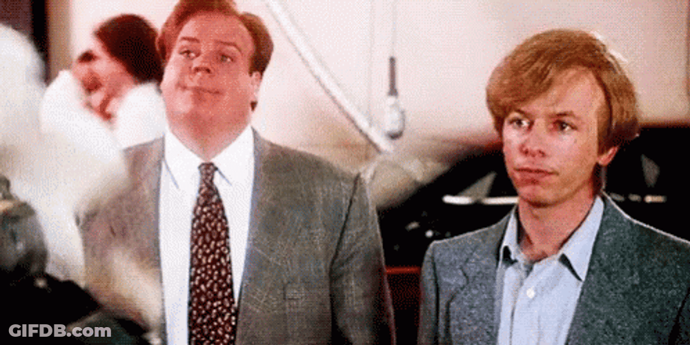 Chris Farley Bald Shocked GIF