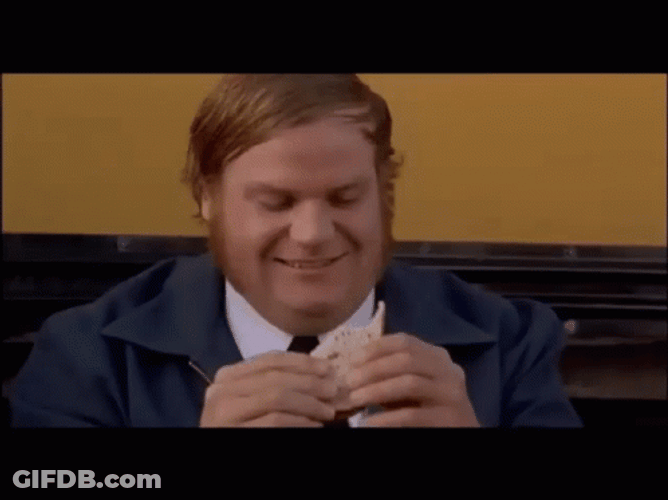 Chris Farley Billy Madison Taking Bite Of Sandwich GIF