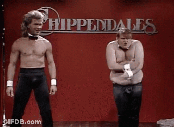 Chris Farley Chippendales GIF