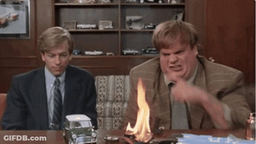 Chris Farley Crash And Burn Oh My God GIF