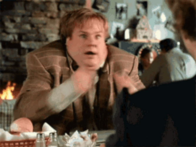 Chris Farley Crazily Excited GIF