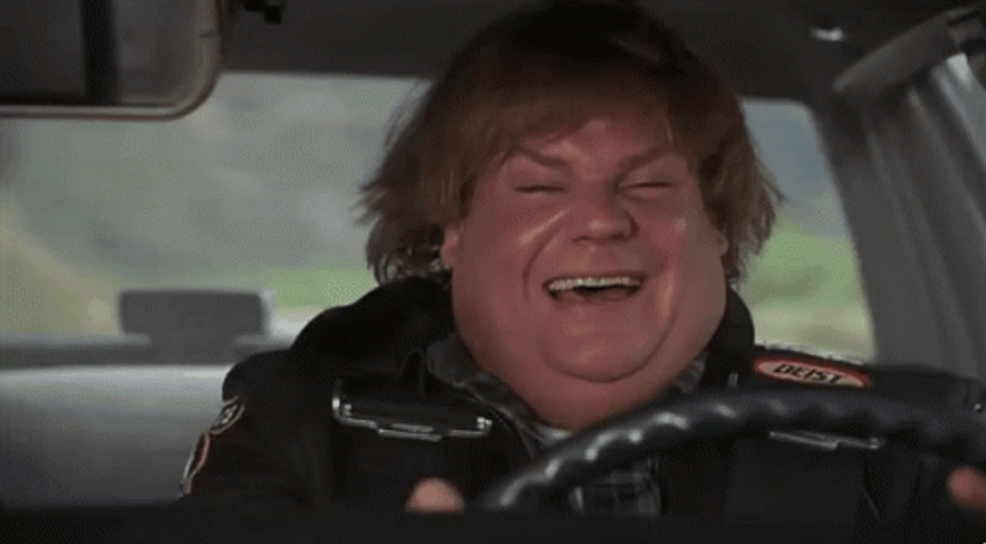 Chris Farley Laughing Then Shocked GIF
