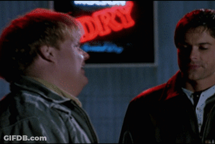 Chris Farley Leaving With Friend GIF