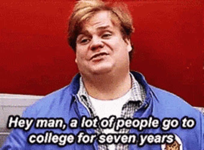 Chris Farley Seven Years For College GIF
