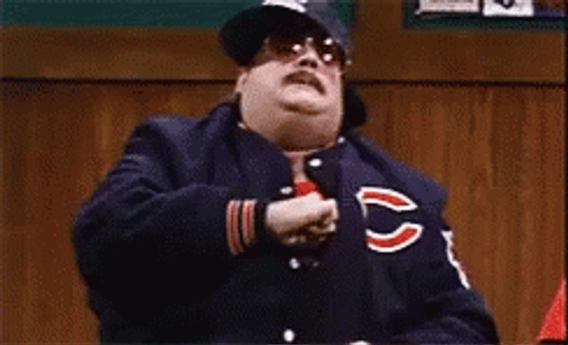 Chris Farley Supports Chicago Cubs GIF