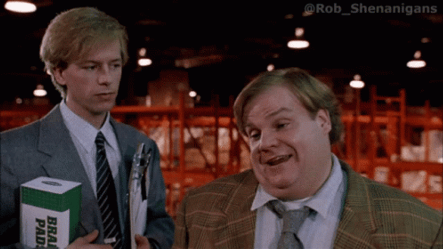 Chris Farley Tommy Boy Interview GIF