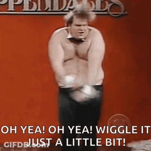 Chris Farley Wiggle Classic Moves GIF