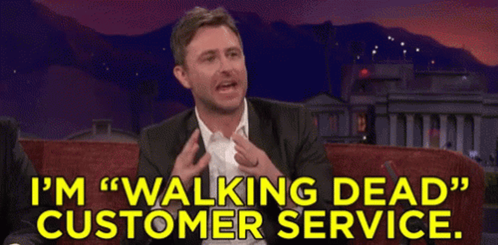 Chris Hardwick Walking Dead Customer Service GIF