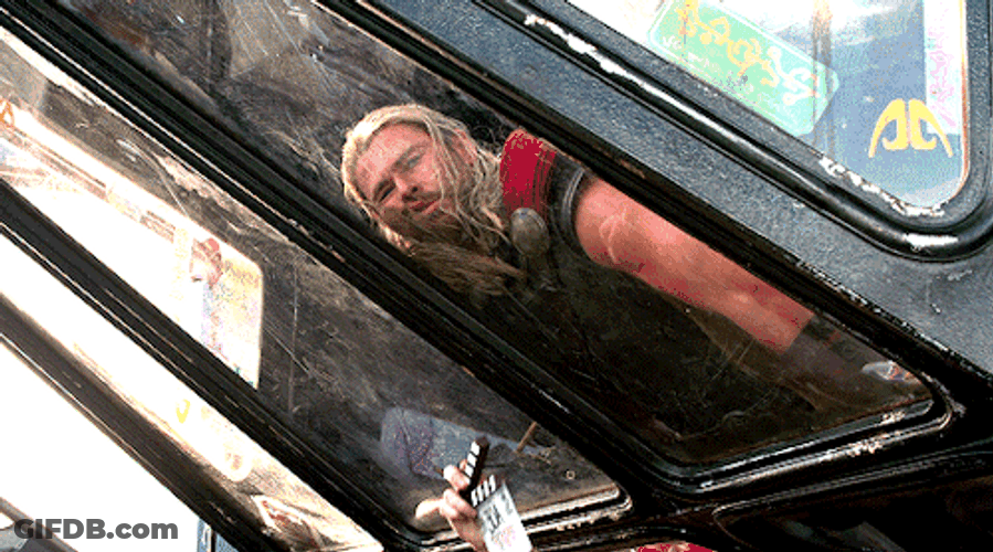 Chris Hemsworth Exhausted Eyebrow Flash GIF